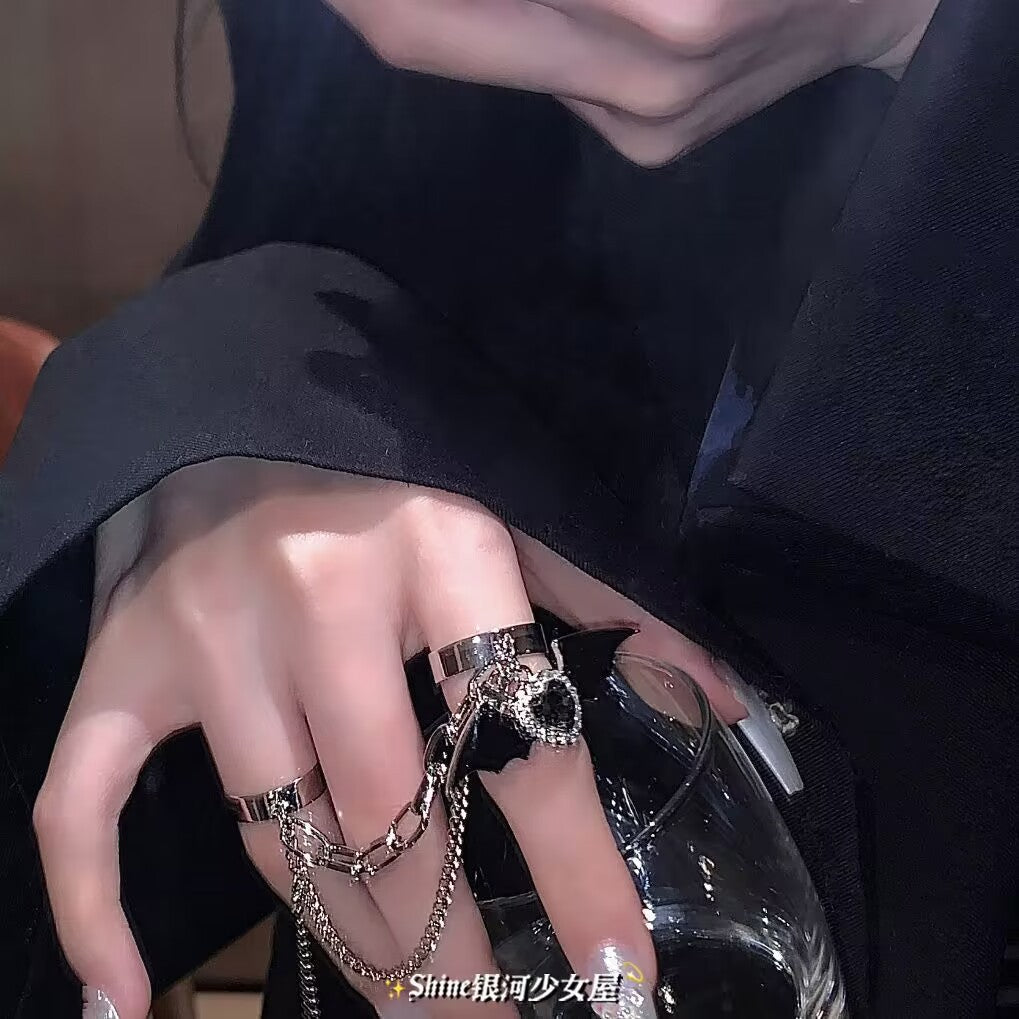 Wholesale Black cross subculture dark gothic ring